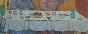 Giotto "La morte del Cavaliere di Celano" Affresco (1297-1300) Basilica Superiore di San Francesco, Assisi 