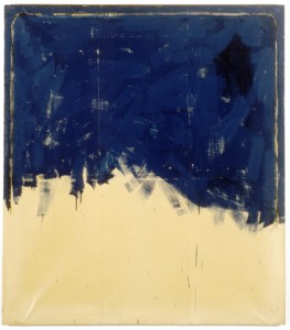 Mario Schifano "Vero amore incompleto" (1962) Smalto su carta intelata, 160x140cm